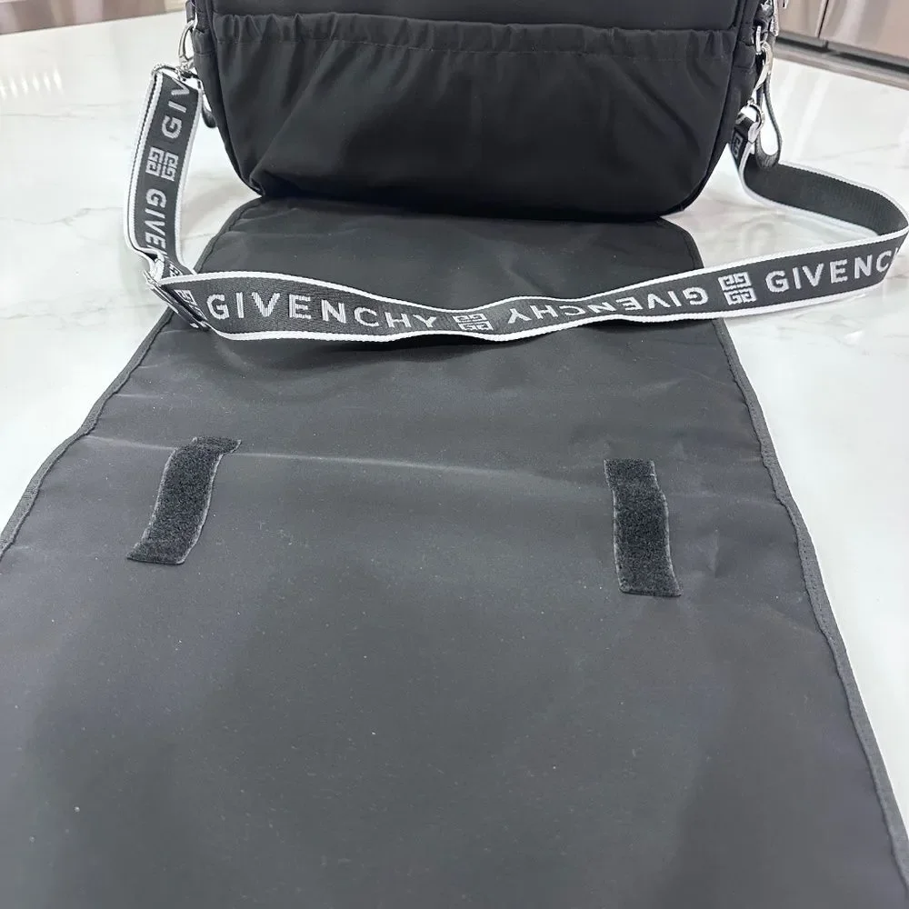 Givenchy Black Logo Changing/Diaper Bag - Inc/ Changing Mat-Authentic